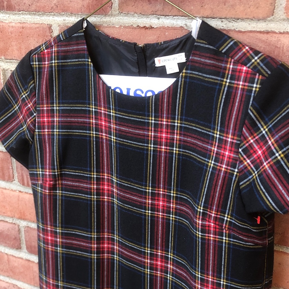Crewcuts by J. Crew Black and Red Plaid Girls Dress